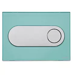 Fluidmaster Schwab Circle 15323 Dual-Flush Flushing Plate Mint Green