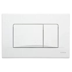 Fluidmaster Schwab Dots Duo 257426 Dual-Flush Flushing Plate White