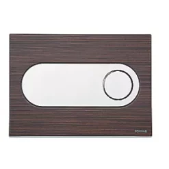 Fluidmaster Schwab Circle 256721 Dual-Flush Flushing Plate Wenge Wood Effect