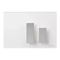 Fluidmaster Schwab Genera 364496 Dual-Flush Flushing Plate White / Matt Chrome